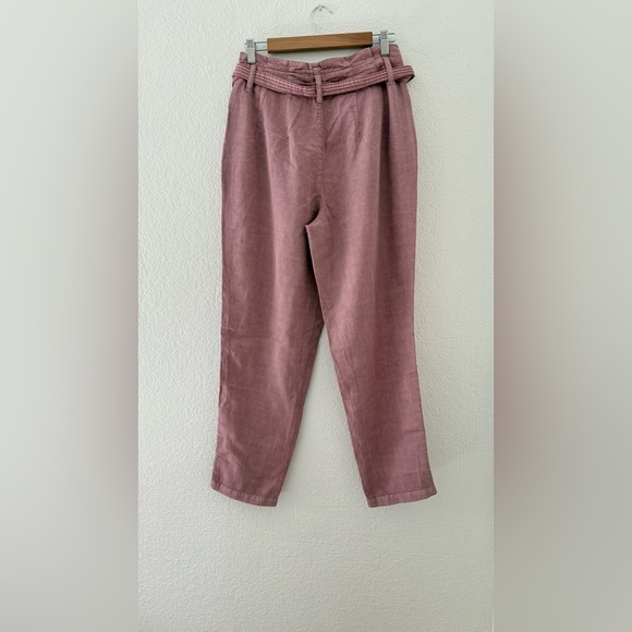 American Eagle Outfitters Dusty Rose Lyocell paper bag pants Size 6 Short - Picture 10 of 10
